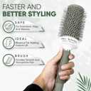 Round Brush, 45 mm/1.7 Inch Barrel with 2 Clips – Round Hair Brush with Flexible Nylon 66 Bristles Nano Ionic Heat Resistant Tech for Professional Curling, Styling & Shining Texture