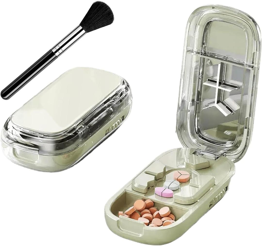 2 x Portable Pill Cutter and Splitter - Easy-to-Use Cutter for 1/2, 1/4, and Tiny Pills - Compact, Durable, and Ideal for Medication Precision