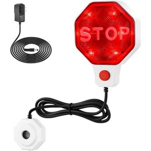 Garage Parking Sensor & Garage Parking Aid with LED Stop Light, Adjustable Ultrasonic Park Assistant for Car Stop Indicator with Red Yellow Green Display, 6"6.5 ft (White)
