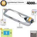 Melnor 65118-AMZ XT Metal Turbo Oscillating Sprinkler with QuickConnect Product Adapter Amazon Bundle, 4000 sq. ft. Coverage