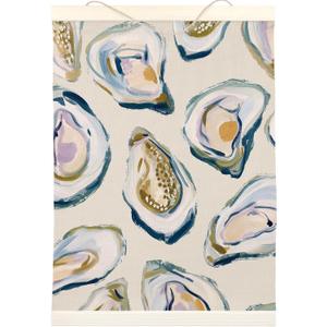 LKETW Coastal Beach Oyster Poster Hanger Frame 12x16 Inch, Ocean Oyster Beachy Wall Art Posters for Bedroom, Coastal Ocean Hanging Banner Decor for Home Living Room Beach House
