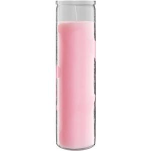 Simply Soson 2x8 inch Pink Devotional Candles in Glass Jar - 1 Piece - 90 Hours Prayer Candle - Tall Pillar Candles for Religious, Memorials, Party Decor