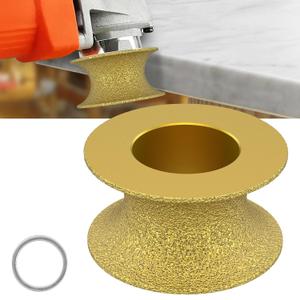 Edge Diamond Grinding Wheel, Profile Hand Diamond Wheel Bullnose Diamond Grinding Wheel Wear Resistant Tile Marble Edge Grinding Wheels 46 Grit 30/35mm for Stone Marble Granite Grinding