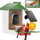 Bird Feeder with Camera 2K HD AI Smart Identify BirdSpecies Solar Panel Outdoors Birdhouse with Cam, Instant Arrival Alerts, Capture BirdVideo, Gifts for Mom Dad