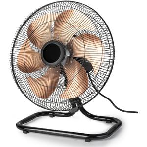 18 Inch Oscillation Floor Fan,Industrial Fan with DC Motor,5 Speed,High Velocity Metal Fan for Industrial, Commercial, Residential, Greenhouse,Black, Large