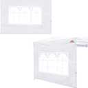 SCOCANOPY SideWall with Window for 12x12 Canopy Frame, 2 Pack SunWall Only,White