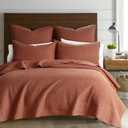 Levtex Home - Cross Stitch Adobe Quilt Set - 100% Cotton - King/Cal King Quilt (106x92in.) + 2 King Shams (36x20in.) - Reversible - Cotton Fabric