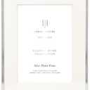 Isaac Jacobs 7x9 (Matted 5x7) Silver Metal Picture Frame, Classic Metal Photo Frame Made For Tabletop & Hanging Display, Home and Office Dcor, Photo Gallery and Wall Art (7x9 (Matted 5x7), Silver)