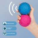 Best Pet Supplies Interactive Squeaky Dog Chew Toy, Ideal Dog Toys for Chewers, Small, Medium & Large Dogs, and Fetch Lovers - Fuchsia, Green, Blue, Orange, Medium 2.5"
