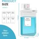 2 Pack Laundry Detergent Dispenser, 78oz Detergent Dispenser, Refluxable Laundry Detergent Container, Plastic Liquid Laundry Detergent Dispenser for Laundry Room Organization with 6 Labels