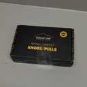 QOGRISUN 10-Pack Solid Brass Cabinet Knobs, Round Ball Gold Knobs for Dresser Drawer, 1.1-Inch Diameter, Sphere Cabinet Pulls, Brushed Brass Finish