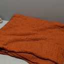 Aormenzy 60x80 Soft Cozy Acrylic Throw Blanket, Cable Knit for Couch Sofa Bed, Rust