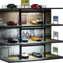 1/64 Display Case 4 Layers with 20 Parking Garage for Toy Cars lot Mold, Scale Diecast Display Case with Led Lights Collection Gifts