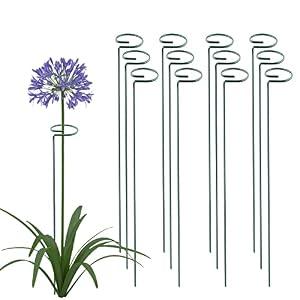 Thealyn 36 Inch 12 Packs Plant Support Stakes, Garden Single stemmed Plant Support Hoops, Plant Prop, for Flowers, Orchid, Tomatoes Peony Lily Rose (36 inch)