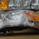 WEELMOTO for 2006-2011 Honda Civic 4-Door Headlights Replacement for Headlight Pair Headlamp Black Housing Amber Reflector Left+Right Side (Does NOT fit 2-Door Coupe models)