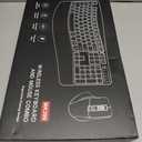 Wireless Keyboard and Mouse Combo, 2.4G Full Size Wave Keys Ergonomic Keyboard with Wrist Rest and 3-Level DPI Adjustable Wireless Ergonomic Mouse for Windows, Mac OS Desktop/Laptop/PC(Black)