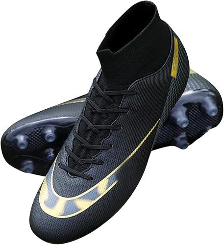 Low Leather Soccer Cleats - Professional-Grade with Lace-Up - Ideal for Training & Competition on Firm Ground & Turf - Unisex, Men, Women, Boys & Girls