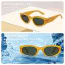 FUOFEN Unisex Fashion Cat Eye Polarized Sunglasses for Driving Fishing Beach Pool Vogue UV400 Protection Jade Yellow To Go Shades