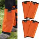 Harrison Howard Loose Fitting Fly Boots UV-Protective Extra Tough Mesh Ventilated Four Fasteners Stay-on Design Protect Horse Legs & Stomp-Reducing Set of 4 Orange Medium