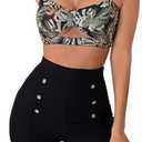 B2prity Women's Two Piece Swimsuit Ladies Bathing Suit Vintage Swimwear Bikini Set with Bottom Brazilian, XL