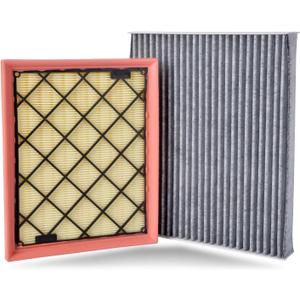 Engine & Cabin Air Filter Set for Ford Edge-2.0L 2.7L(2015-24)3.5L(2015-18);Fusion;for Lincoln Continental-2.7L 3.0L 3.7L(2017-21) Mkx-2.7L 3.7L(2016-18) Mkz Nautilus Replace: CA11480 & DG9Z19N619A