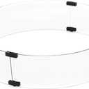 Hiland AWS-RND22 Fire Pit Glass 22" Wind Screen, Small, Clear