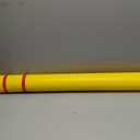 Pangda 4 Pcs Flat Top Bollard Covers Yellow and Red Bollard Post Sleeve for Home Parking Fence Pole Pipe (5" X 52")