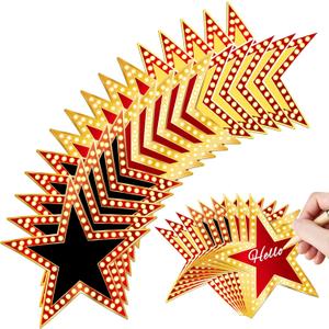 Geosar 90 pcs Movie Star Cardboard Red Carpet Awards Night Cutouts Confetti Cutouts for Bulletin Board Movie Party Decoration Supply Wall (6 Inch)