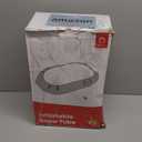 QPAU 2-Person Inflatable Snow Tube with Dual Backrests & Tow Rope, Heavy Duty Canvas-Covered Blow Up Snow Sled with Handles, Fast Inflation Air Valves, Premium Snow Tubes for Kids & Adults