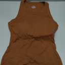 CHICME Women Built-in Bra Tank Tops Sleeveless Casual Shirts Racerback Ribbed Fitted Tank Tops (Medium, Coffee)