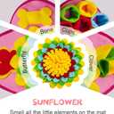 Snuffle Mat for Dogs Pet Treats Feeding for Small Medium Breed Dogs Non-Slip Interactive Dog Puzzle Toys Encourages Natural Foraging Skills (Pink Sunflower 20 "x 20")