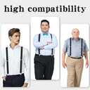 Suspenders for Men 1 Inch Wide,Strong Metal Clips with rubber,Men's Suspenders Xback pad Rubber Adjustable