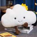 OUKEYI Sun Shaped Plush Pillow,Smiling Fun Filled Sun, Stars, Moon, Cloud Shaped Plush Toys for Home Decoration, as Birthday Gifts for Children and Girls (Clouds)