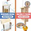 Wooden Suet Feeders, Oranges Fruit Oriole Bird Large Capacity Woodpecker Suet Plus Hanger Wood Tray Garden Hanging Animal for Yard Outside Attracting for Wild Birds