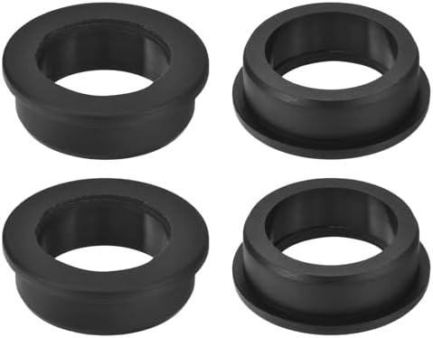 uxcell 4Pcs Rubber Grommets 1-3/4"(45mm) Drill Hole, 1-3/8"(35mm) ID Hole Top Hat Grommet Black Silicone Rubber Hole Plug Gasket for Wiring, Automotive