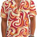Funny Hawaiian Shirt Summer Beach Tropical Short Sleeve Holiday Print Aloha Shirt Casual Button Down Shirt Size M