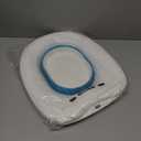 Sitz Bath for Toilet Seat Postpartum and Hemorrhoids Care - Yoni Steam Seat - Foldable Basin for Epsom Salt Soak - Portable Bidet BPA Free Temperature Resistant - Universal Fit - Blue