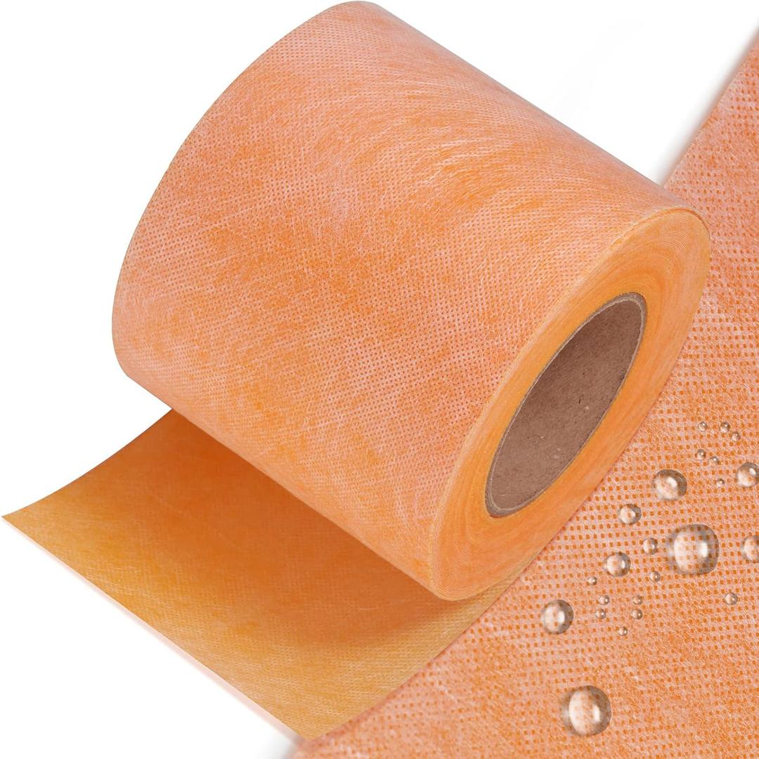 Waterproof Membrane Uncoupling Membrane for Under Tile Underlayment Membrane, Tile Flooring PE Fabric, Waterproof Membrane Shower Membrane for Bathroom Sauna (5inch x 100Ft-42 Sq Ft)