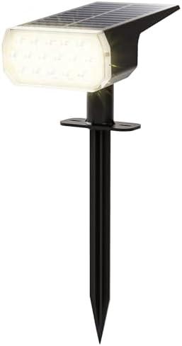 AIDROIT Solar Spot Lights Outdoor Waterproof IP65, 3 Lighting Modes Solar Outdoor Lights for Outside Landscape, 1 Pack Warm