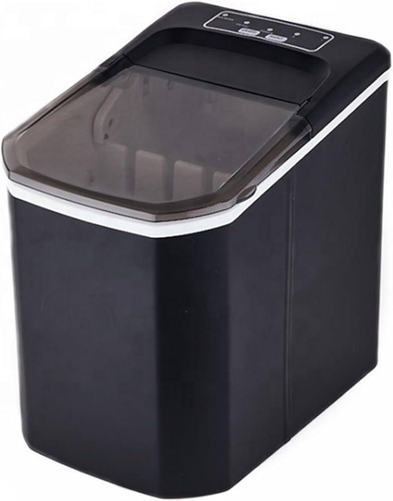 Ice Maker, Ice Makers Countertop, Protable Ice Maker Machine, 22-26Lbs/24H, 9 Ice Cubes Ready in 8 Mins, with ice Scoop and Basket, for Home/Office/Kitchen,Ideal for Home Bar ect.(Color:Black)