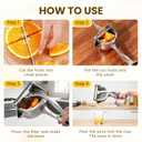 Fruit Juice Squeezer, Lemon Squeezer Manual, Non-Slip Ergonomic Grip, Easy to Use & Clean, 2026 New Upgraded Efficient Extraction of Citrus, and Other Fruits