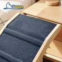 Dog Ramp for Bed, 64" Long Foldable Pet Ramp for Small Large Dogs, Dog Ramps for High Beds Car, High Traction with Platform 6 Adjustable Heights 24" to 30" Up to 220LBS, Wood