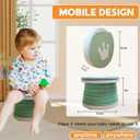 Travel Potty for Toddler, Portable and Foldable Toilet, Apply to Seat Emergency Toilet for Car, Camping, Outdoor, Indoor (green, small)