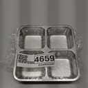 Stainless Steel Snack Containers, 4 Compartments Leakproof Lunch Box, Reusable Food Containers