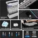 EPOMAKER TH108 PRO Full Size Mechanical Keyboard with Screen & Knob, Wireless Gaming Keyboard with 10000mAh, Creamy Gasket, Hot Swap, Custom Driver, RGB Backlight (Black, Creamy Jade)