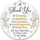 2 x Thank You Gifts for Women 2025, Appreciation Gifts for Coworkers, Mentors, Managers, Teachers, Friends, Moms, Ceramic Ornaments for Inspirational Christmas Decorations