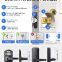 TEEHO TE019 Smart Keypad Door Lock with Handle, App Control, Keyless Entry Electronic Lock, Remote One-Time Codes, Auto Lock, Passage Mode, for Bedroom, Interior Door & Rental, Matte Black
