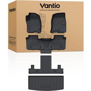 Floor Mats for 2021-2026 Chevrolet Tahoe, GMC Yukon (Not for Yukon XL), Cadillac Escalade (Not for ESV), Only Custom Fit 7 Seat, All Weather Waterproof TPE, Anti-Slip with Cargo Liners