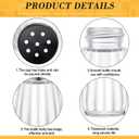 Potchen 50 Pcs Mini Glass Salt and Pepper Shakers Bulk 0.34 oz Cube Clear Tiny Salt Pepper Holder Glass Seasoning Jars Kitchen Spice Shaker with Mesh Top for Table Drinkware Home Accessories(4 Colors)