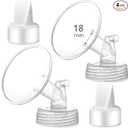 Momstouch 18mm Flange and Duckbill Valve Compatible with Spectra S1 S2 9 Plus Breastpump Replacement to Spectra Pump Parts, Not Original, Replace Accessories.